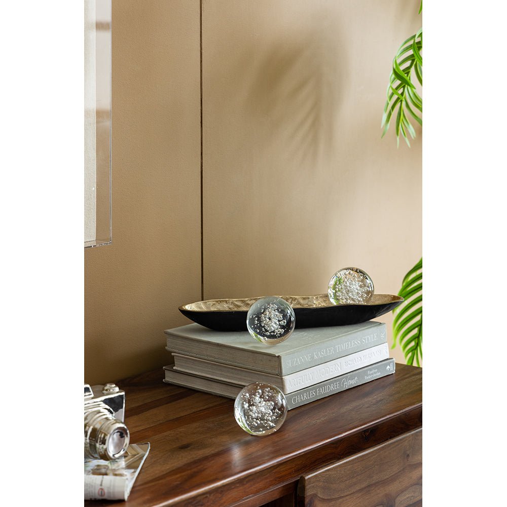 S/3 D3x3" Bubble Spheres Table Decors| Roots Furniture