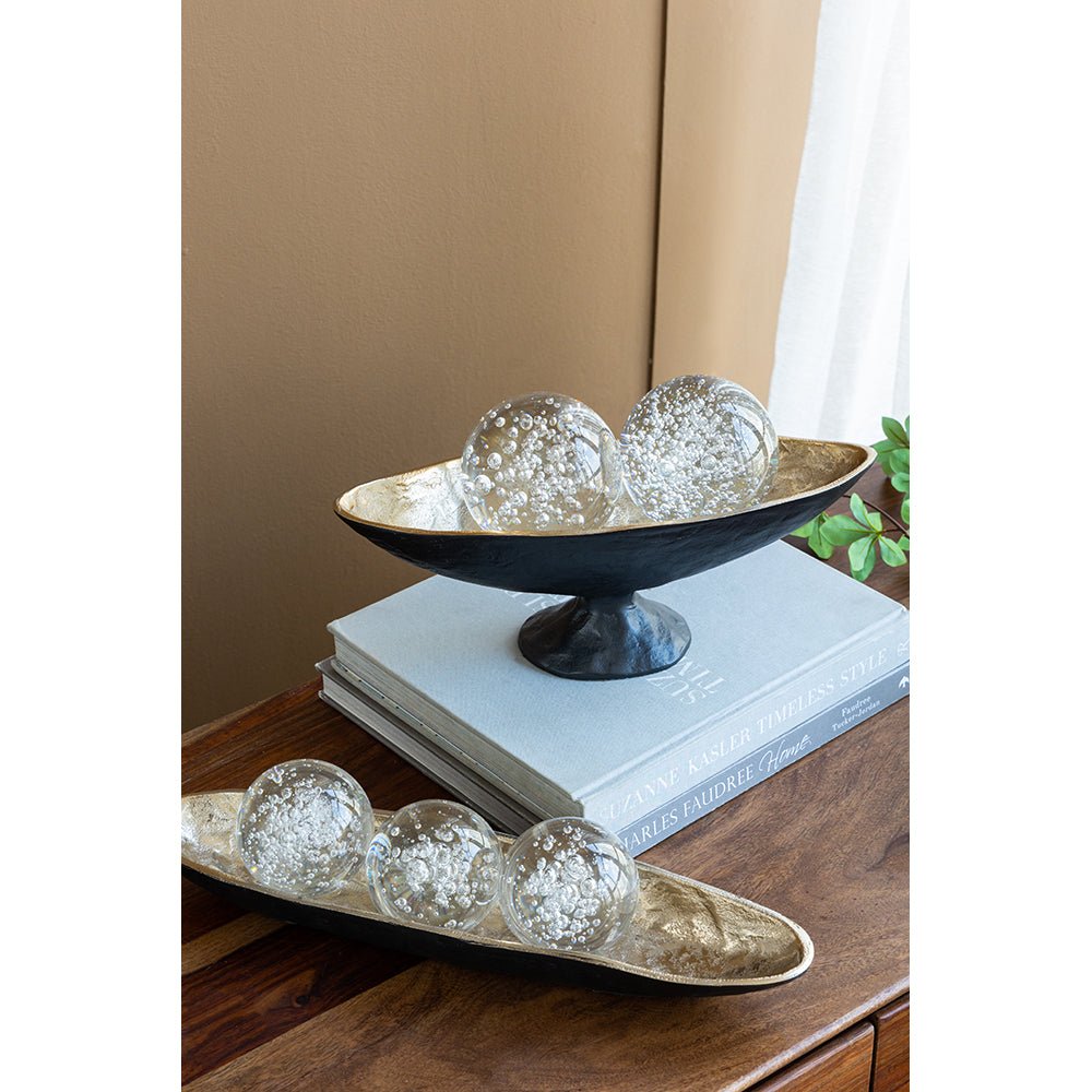 S/3 D3x3" Bubble Spheres Table Decors| Roots Furniture