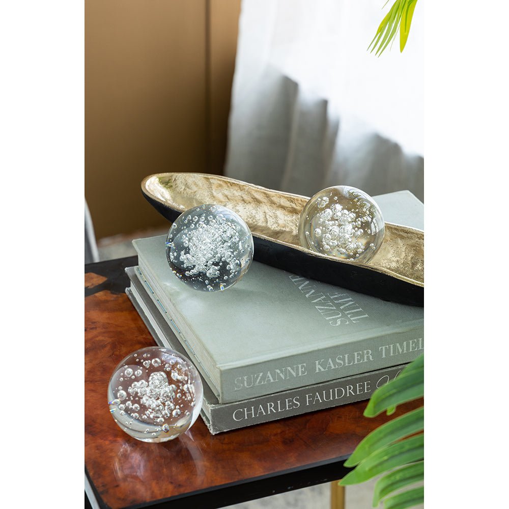 S/3 D3x3" Bubble Spheres Table Decors| Roots Furniture