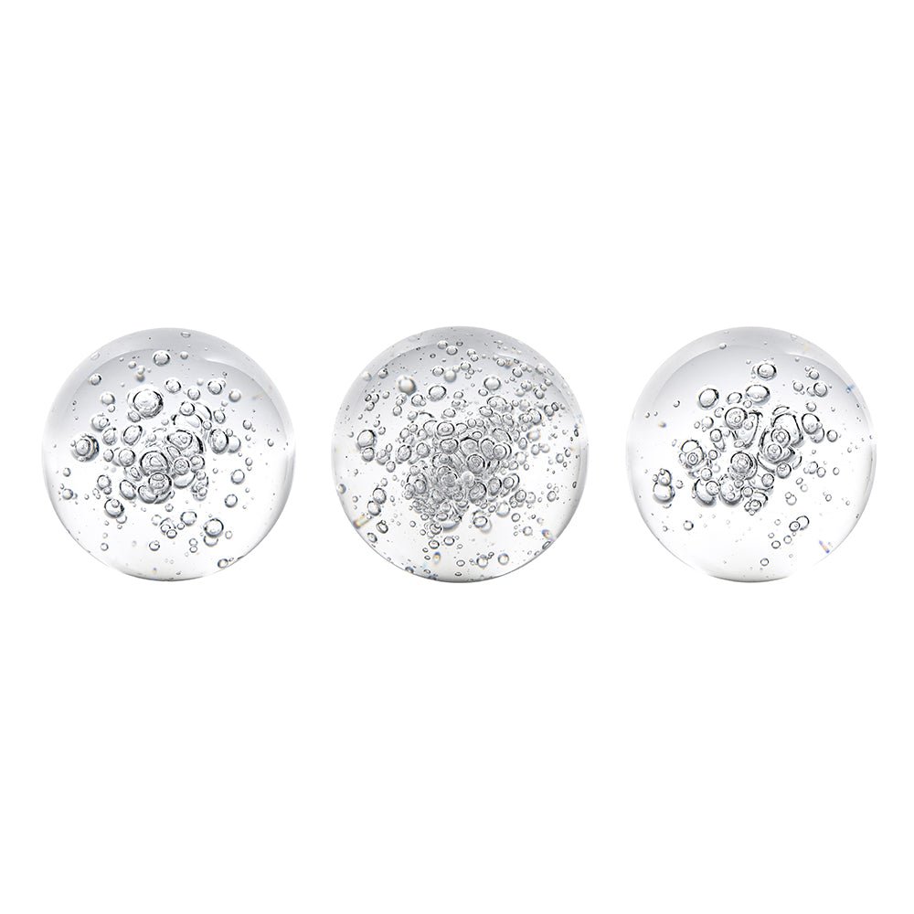 S/3 D3x3" Bubble Spheres Table Decors| Roots Furniture