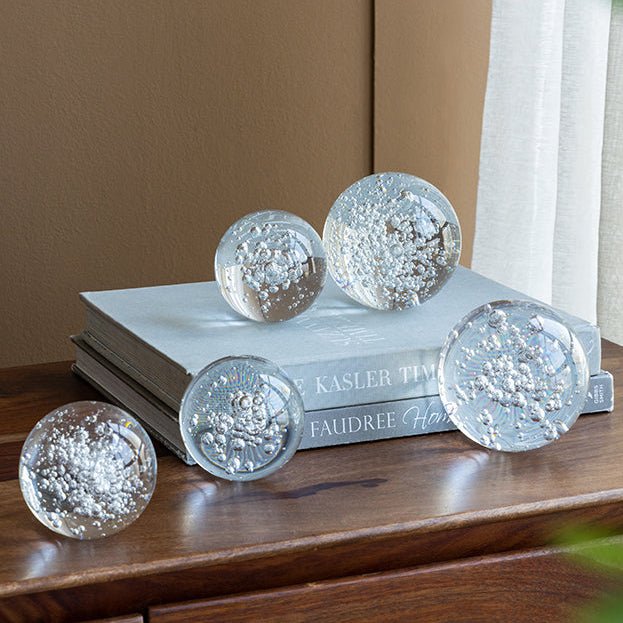 S/3 D3x3" Bubble Spheres Table Decors| Roots Furniture