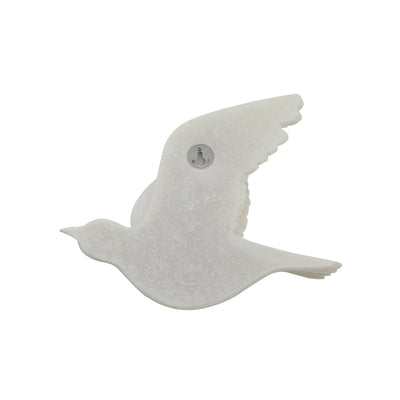 S/3 Horizon Quartz Resin Bird Wall Decor, White - Al Rugaib Furniture