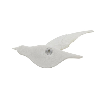 S/3 Horizon Quartz Resin Bird Wall Decor, White - Al Rugaib Furniture