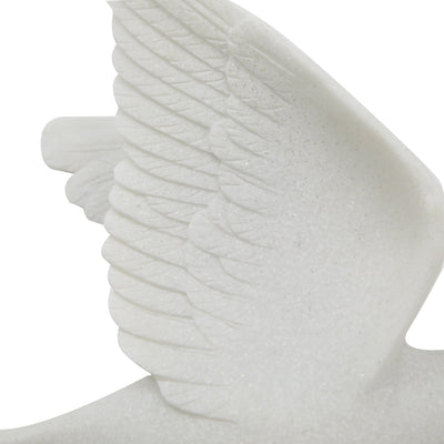 S/3 Horizon Quartz Resin Bird Wall Decor, White - Al Rugaib Furniture