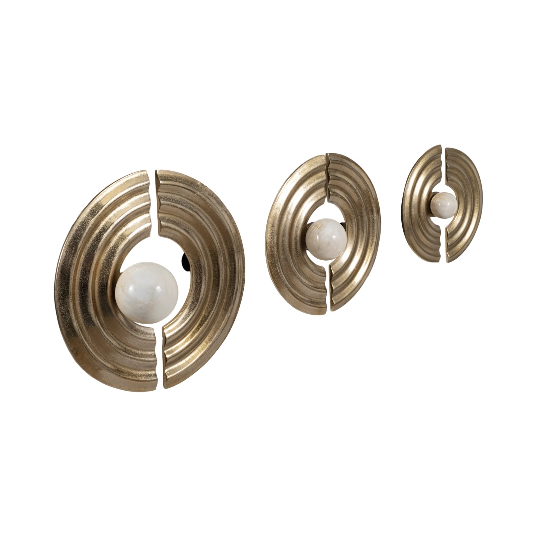 S/3 Leza 12/15/18" Gold Ring Wall Decor Wall Shelf| Sagebrook Home