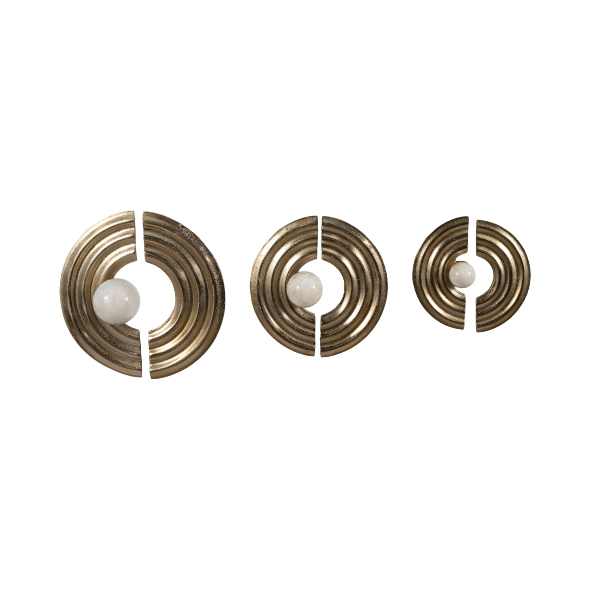 S/3 Leza 12/15/18" Gold Ring Wall Decor Wall Shelf| Sagebrook Home