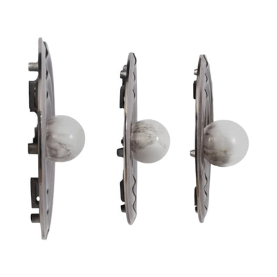 S/3 Leza 12/15/18" Silver Ring Wall Decor - Al Rugaib Furniture