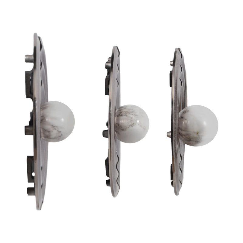 S/3 Leza 12/15/18" Silver Ring Wall Decor - Al Rugaib Furniture