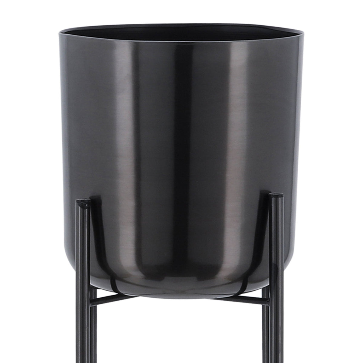 S/3 METAL PLANTERS ON STAND 40/30/20"H, GUNMETAL Outdoor Planters| Sagebrook Home