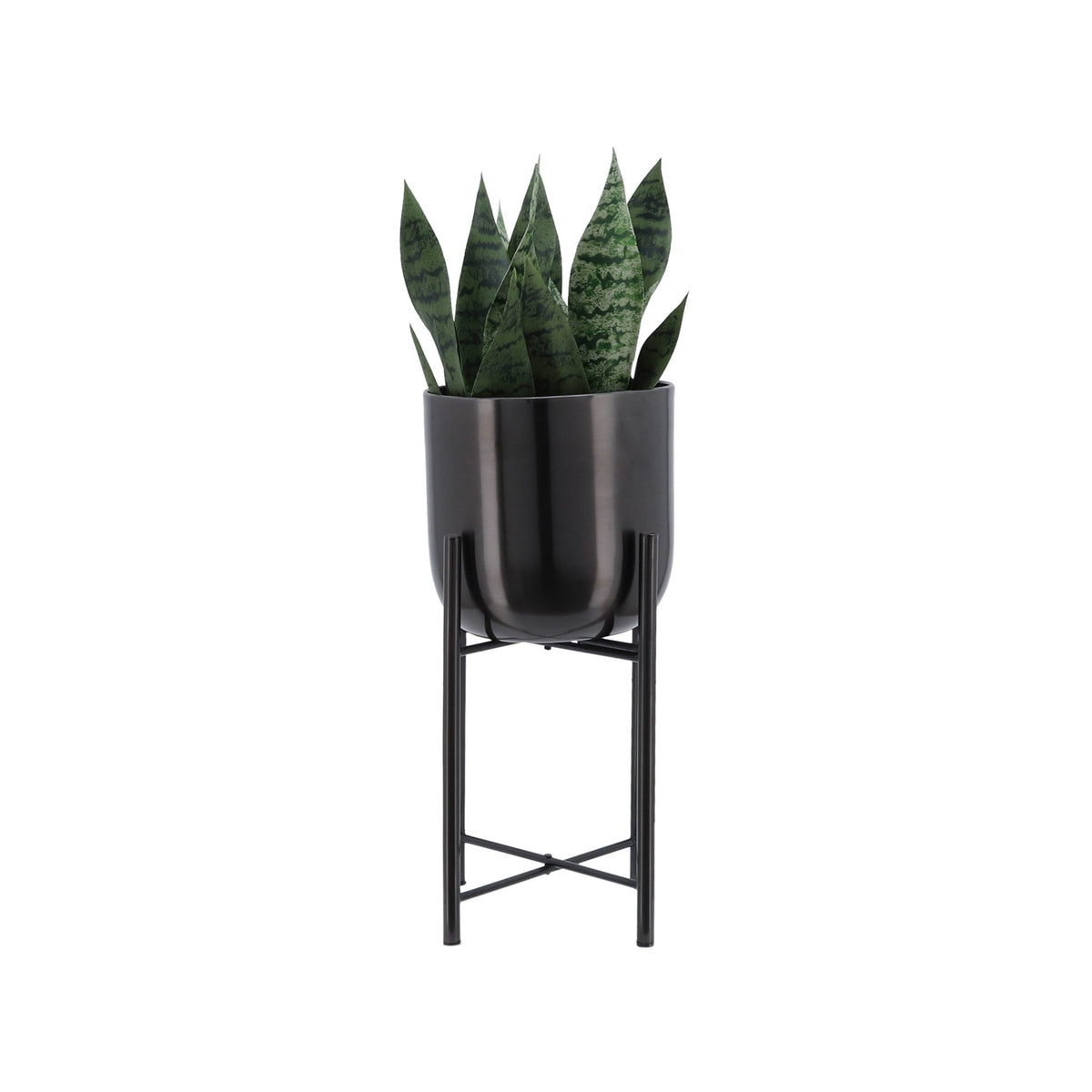S/3 METAL PLANTERS ON STAND 40/30/20"H, GUNMETAL Outdoor Planters| Sagebrook Home