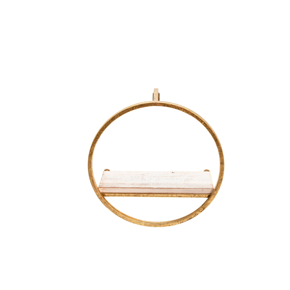 S/3 METAL & WOOD WALL SHELVES, GOLD/WHITE Wall Shelf| Sagebrook Home