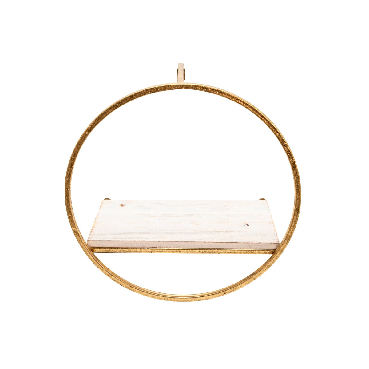 S/3 METAL & WOOD WALL SHELVES, GOLD/WHITE Wall Shelf| Sagebrook Home