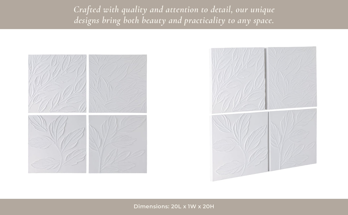 S/4 20X20 MAEVE HANDPAINTED DIMENSIONAL WALL ART Wall Art| Sagebrook Home