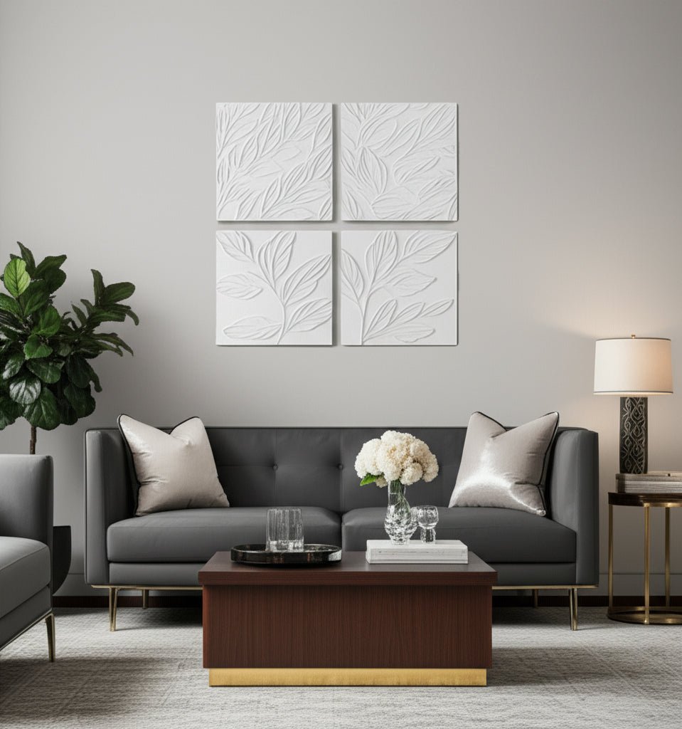 S/4 20X20 MAEVE HANDPAINTED DIMENSIONAL WALL ART Wall Art| Sagebrook Home