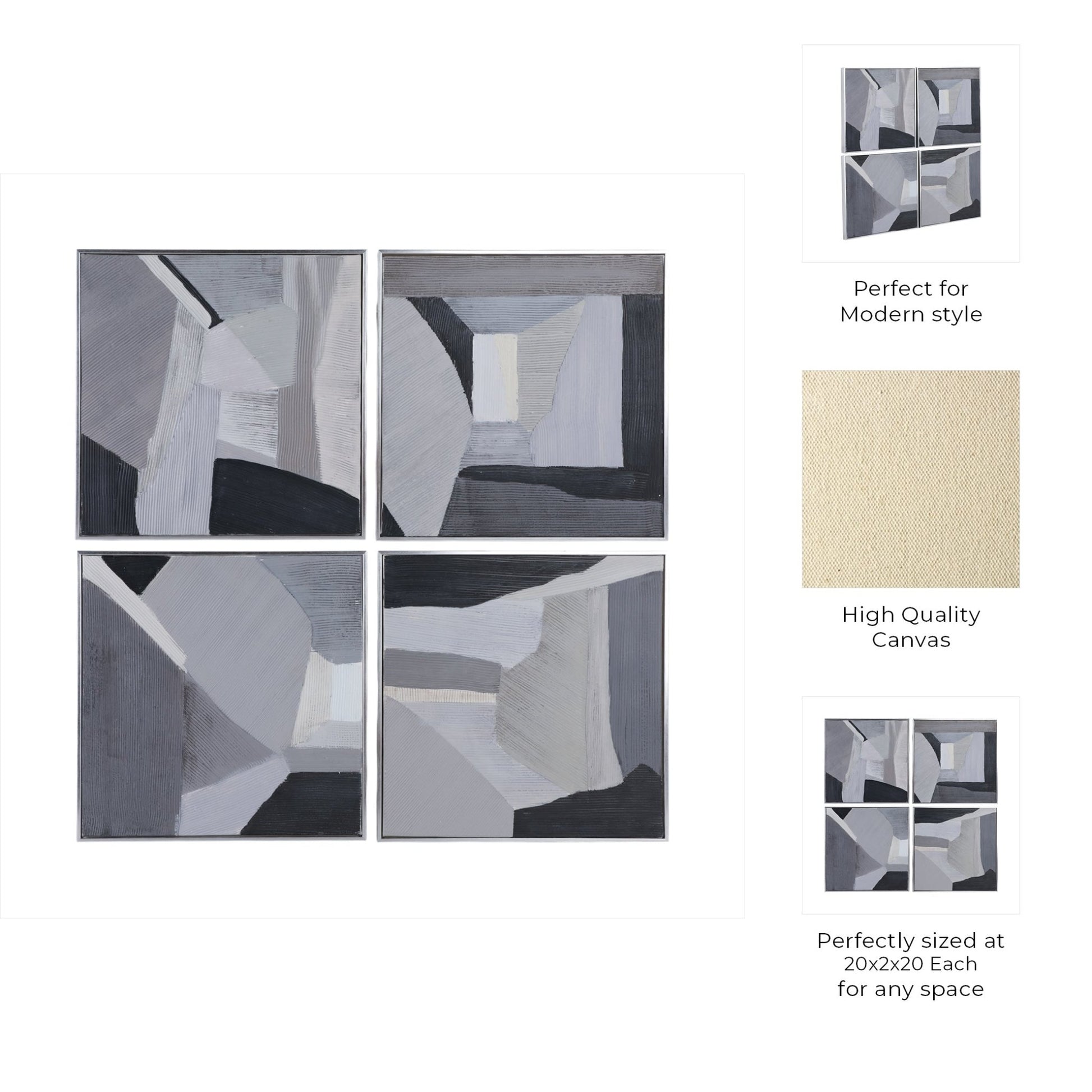 S/4 20x20 Triana Handpainted Wall Art Wall Art| Sagebrook Home