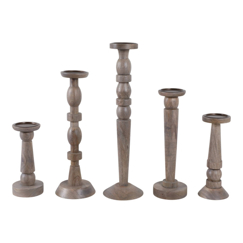 S/5 10/12/16/18/22" Candle Sticks - Al Rugaib Furniture