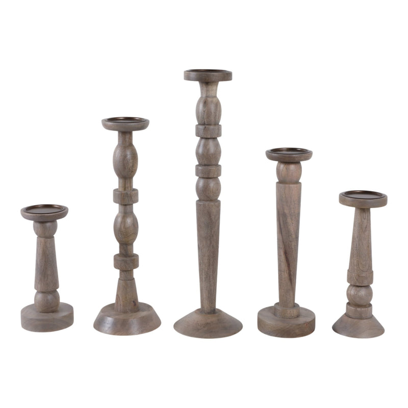 S/5 10/12/16/18/22" Candle Sticks - Al Rugaib Furniture