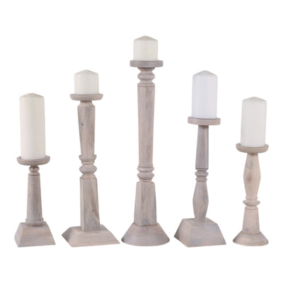 S/5 10/12/16/18/22" Candle Sticks - Al Rugaib Furniture