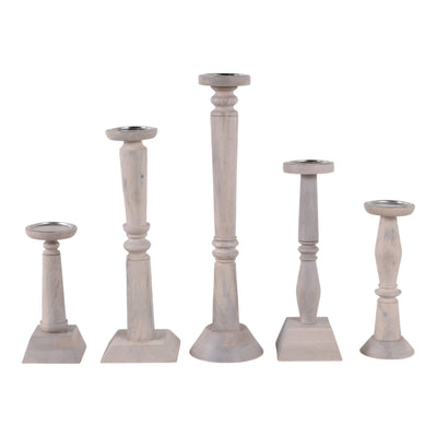 S/5 10/12/16/18/22" Candle Sticks - Al Rugaib Furniture