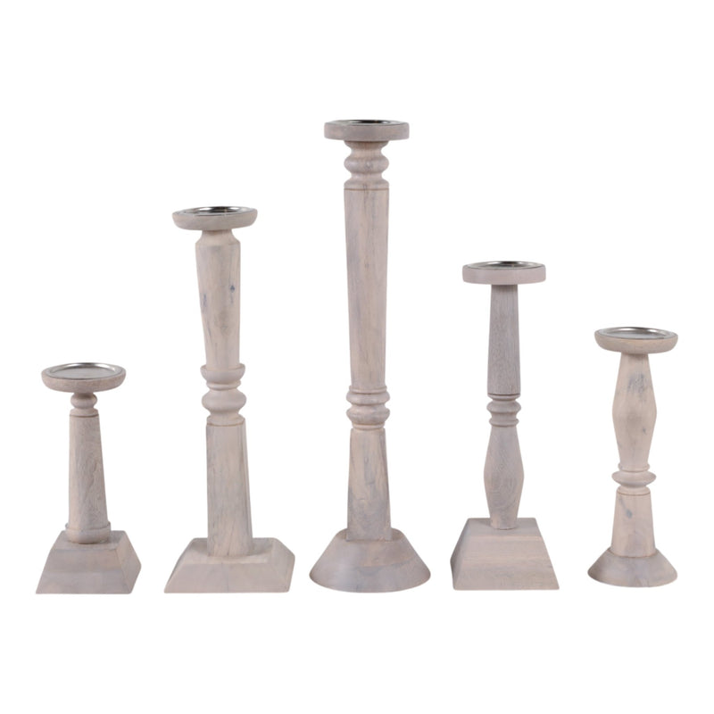 S/5 10/12/16/18/22" Candle Sticks - Al Rugaib Furniture