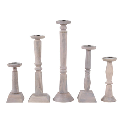 S/5 10/12/16/18/22" Candle Sticks - Al Rugaib Furniture