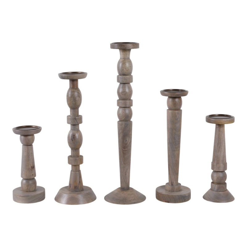 S/5 10/12/16/18/22" Candle Sticks - Al Rugaib Furniture