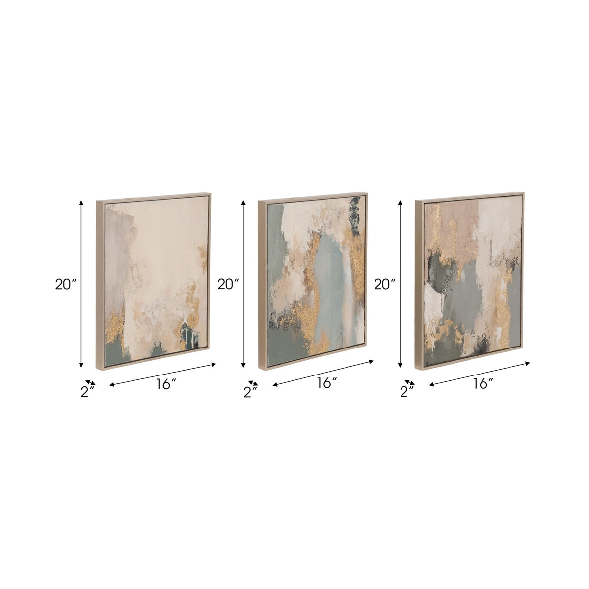 S/6 16x20 Enlightened Handpainted Wall Art Wall Art| Sagebrook Home