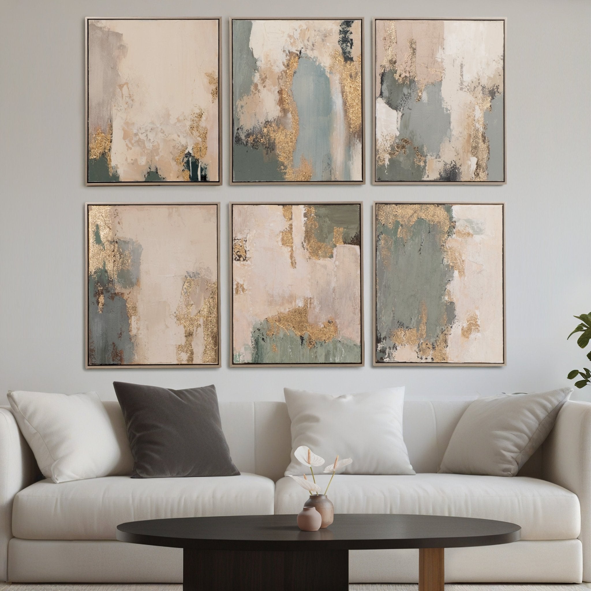 S/6 16x20 Enlightened Handpainted Wall Art Wall Art| Sagebrook Home