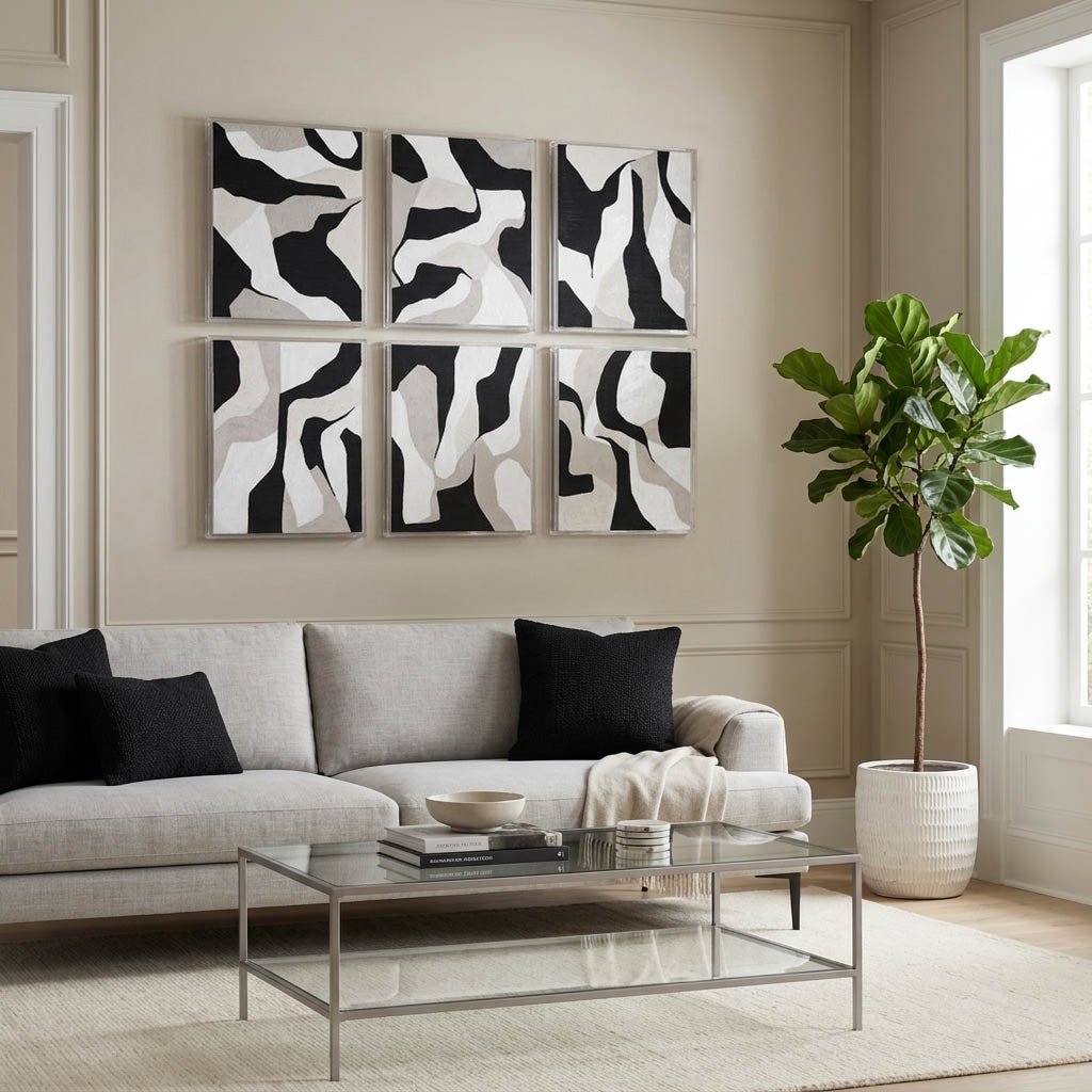 S/6 16x20 Velocity Acrylic Frame Handpainted Wall Wall Art| Sagebrook Home