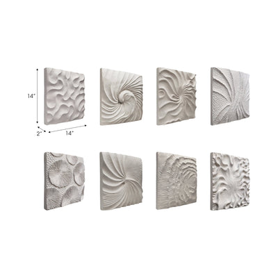 S/8 14x14" Majorca Shell Wall Panels - Al Rugaib Furniture