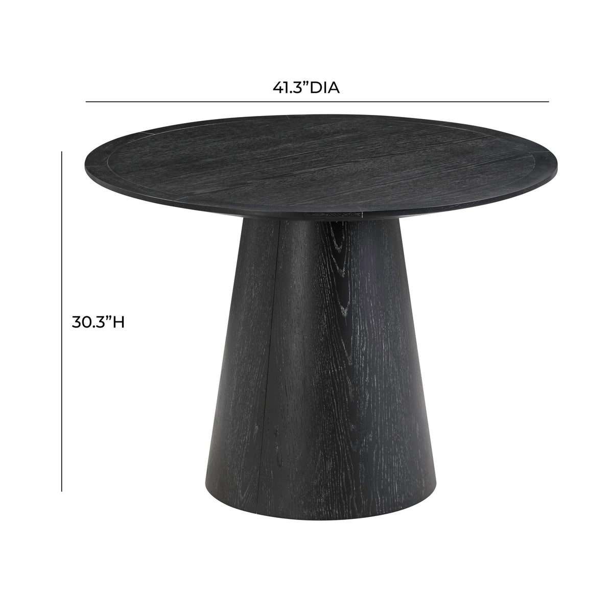 Sahara Black Oak Round Dining Table Dining Tables| TOV