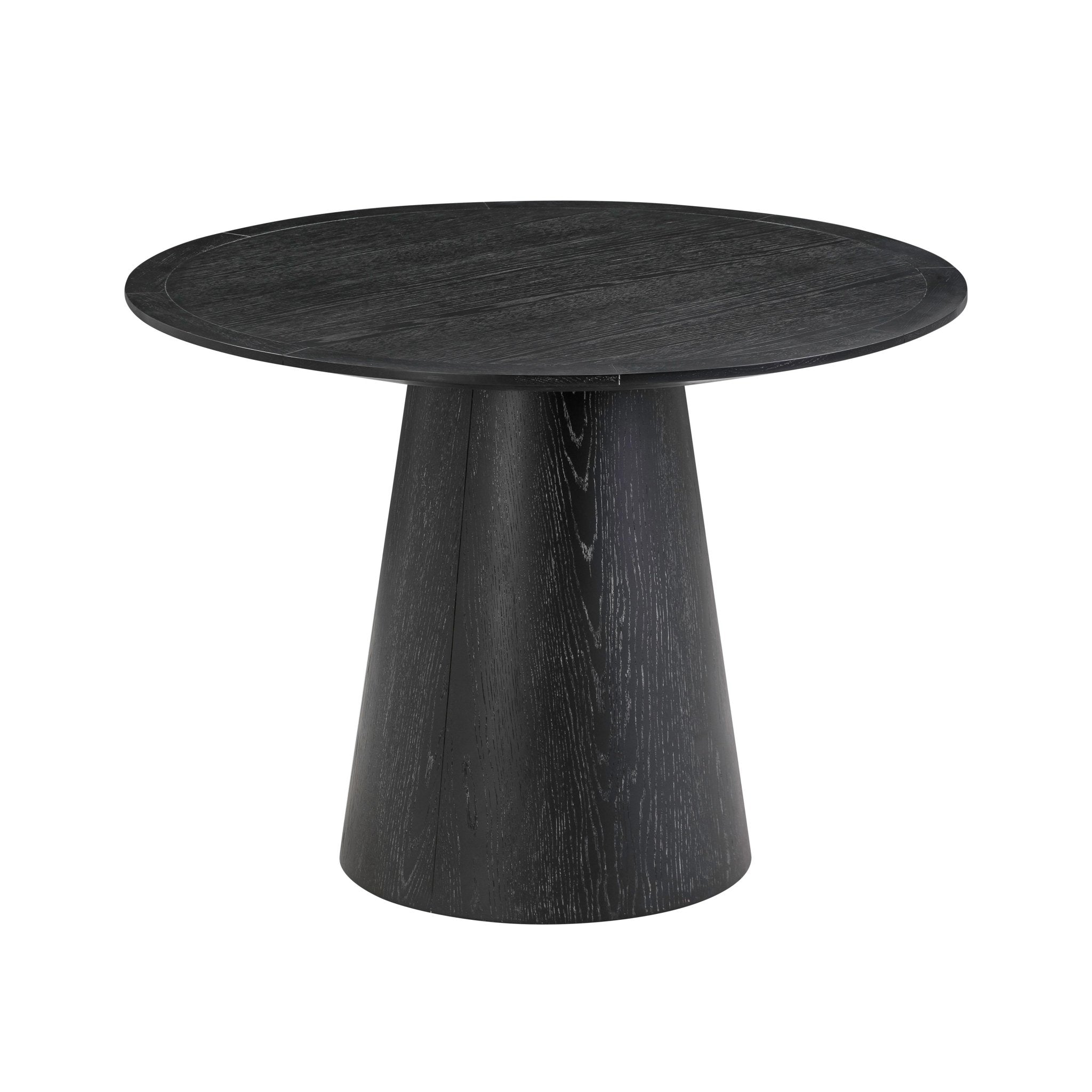 Sahara Black Oak Round Dining Table Dining Tables| TOV