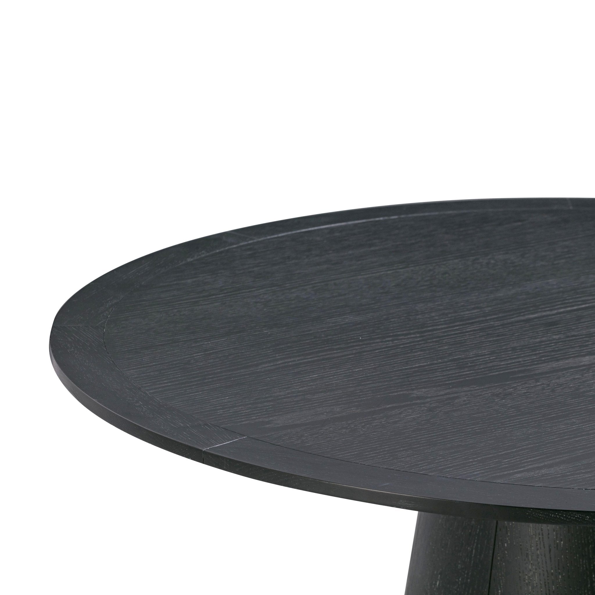 Sahara Black Oak Round Dining Table Dining Tables| TOV