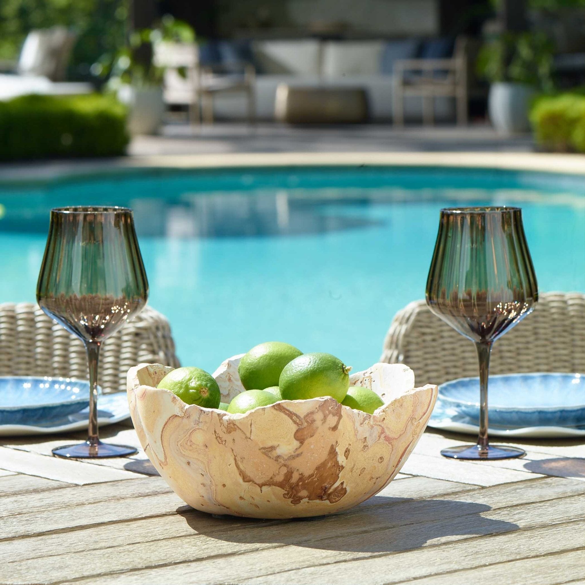 Sahara Bloom Indoor-Outdoor Stone Bowl Bowl| Uttermost