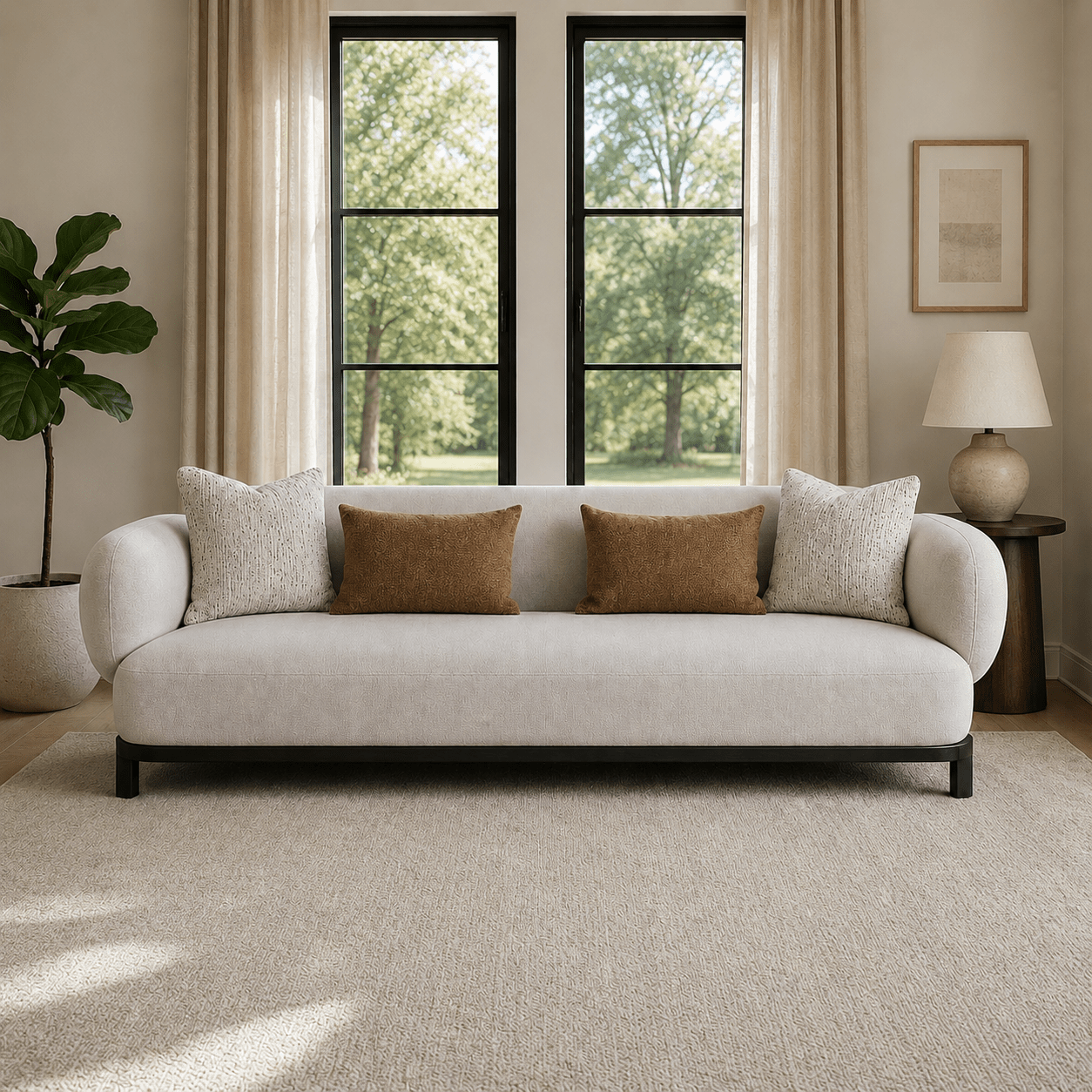 Sahara Sand Leaner Beige XL Sofa XL Sofas| Roots Furniture