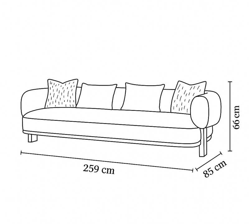 Sahara Sand Leaner Beige XL Sofa - Al Rugaib Furniture
