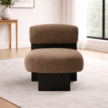 Sahara Sand Leaner Brown Accent Chair