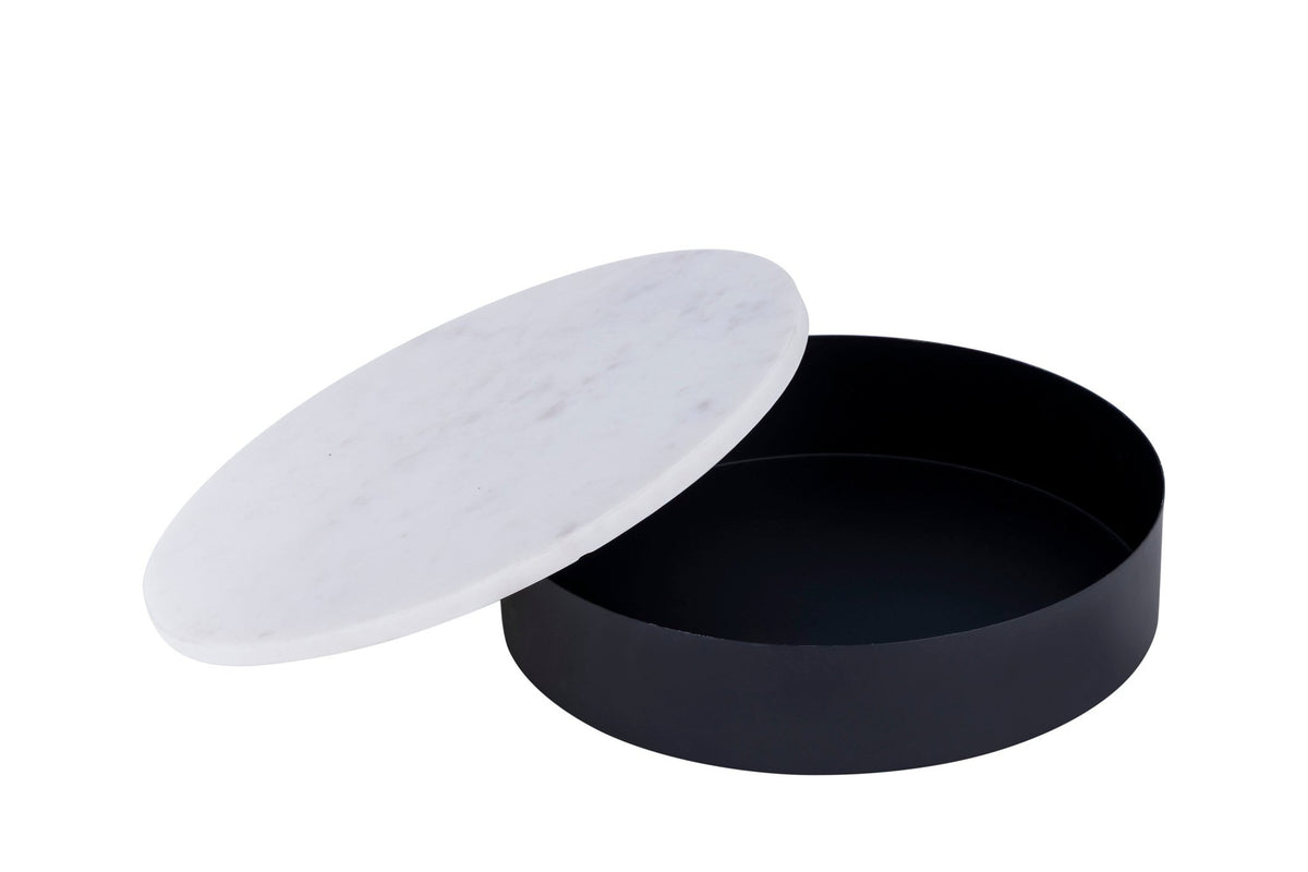 Sakina Marble dish with metal plate Kitchen Accessories| Roots Furniture