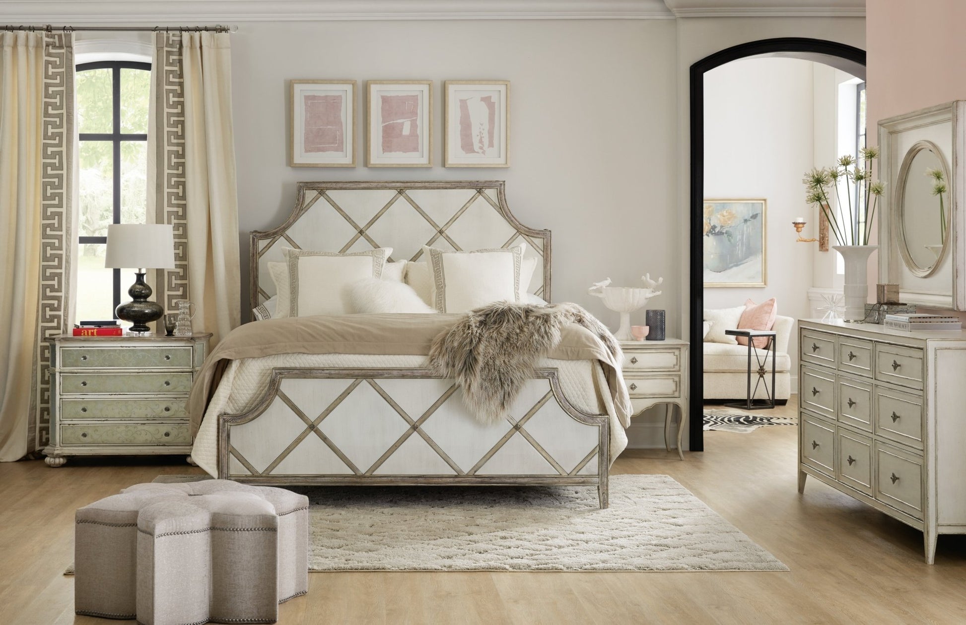 Sanctuary Diamont Queen Panel Bed Beds| Hooker