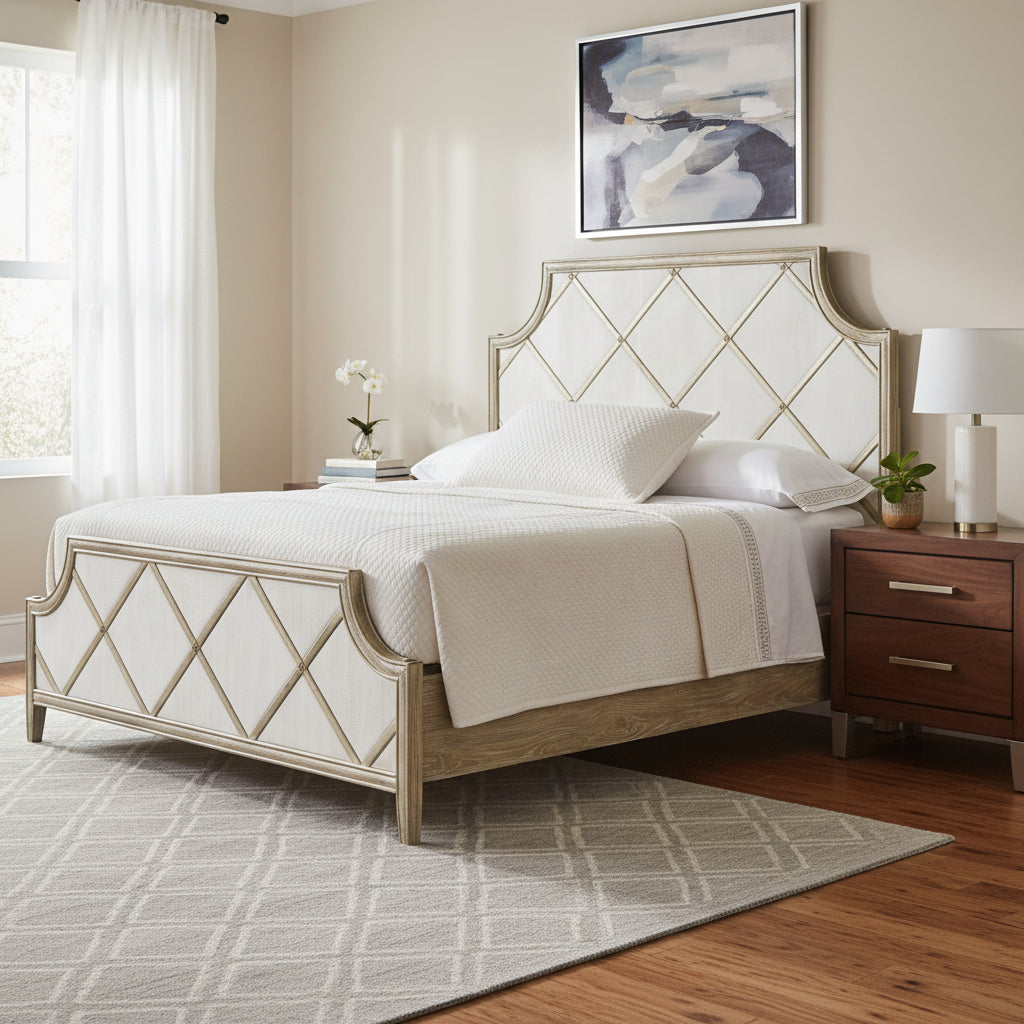 Sanctuary Diamont Queen Panel Bed Beds| Hooker