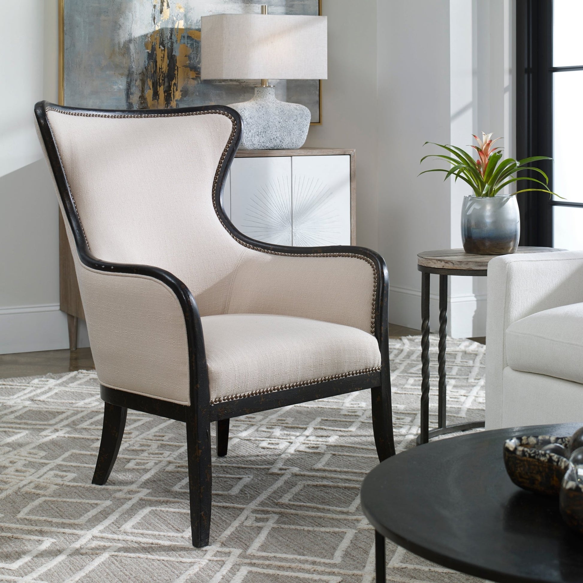 Sandy Wing Chair Chairs| Uttermost