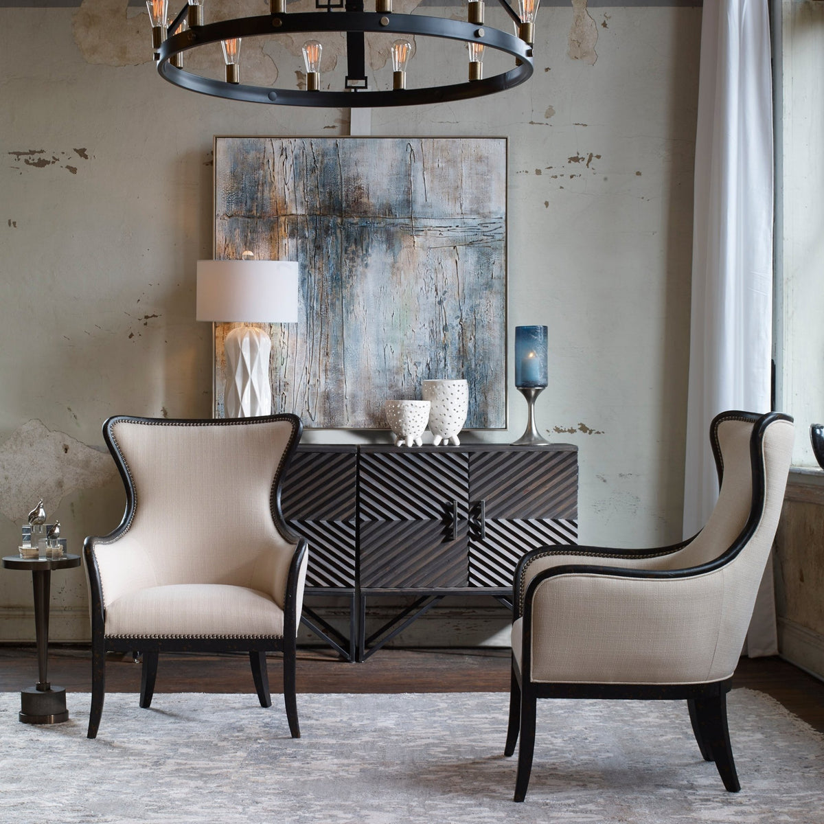 Sandy Wing Chair Chairs| Uttermost