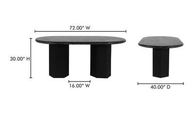 Sartoria Dining Table Black Granite - Al Rugaib Furniture