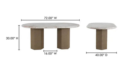 Sartoria Dining Table Breccia Marble - Al Rugaib Furniture
