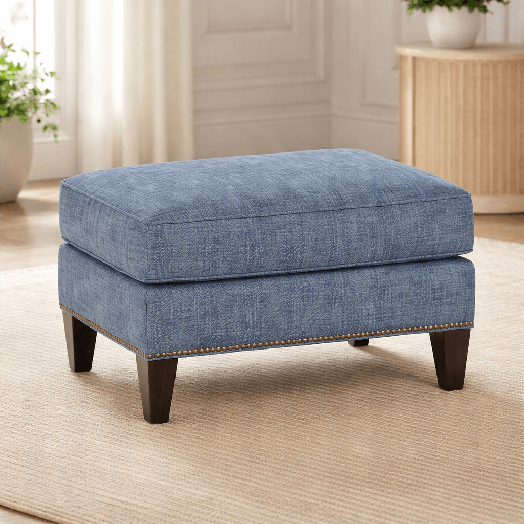 Savannah Ottoman with Tapered Leg Ottomans| Fairfield Chair
