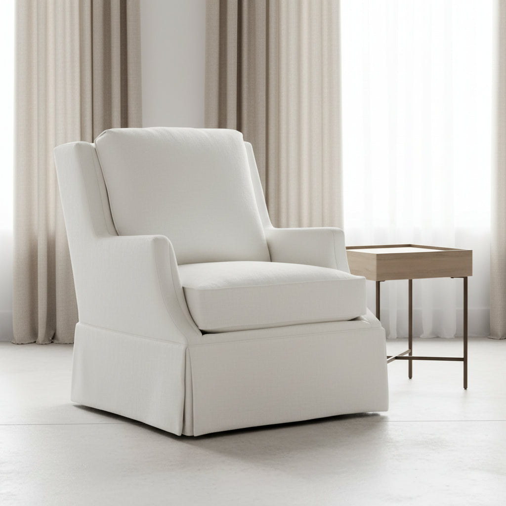 Savannah Skirted Swivel Chair Chairs| Fairfield Chair