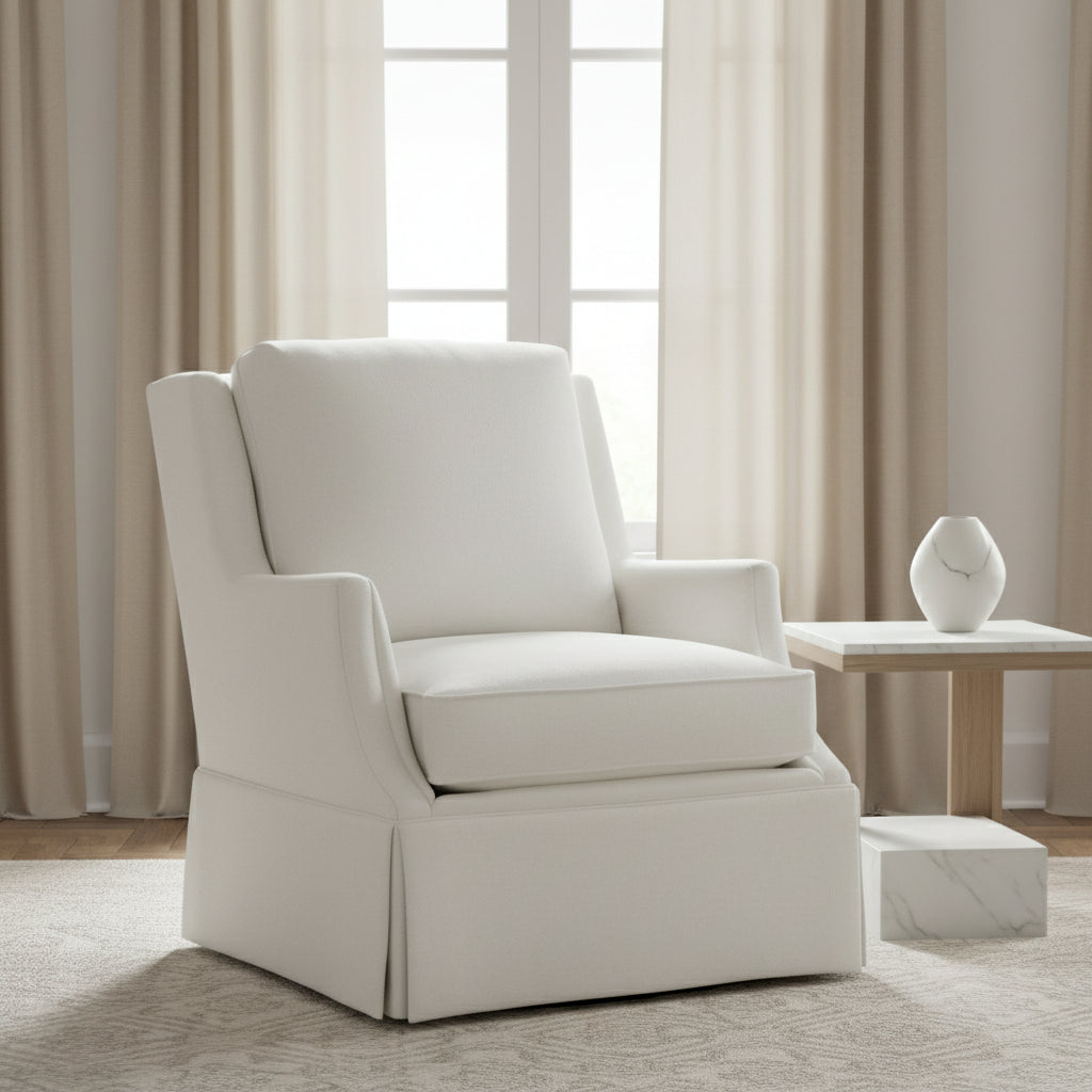Savannah Skirted Swivel Glider Chairs| Fairfield Chair