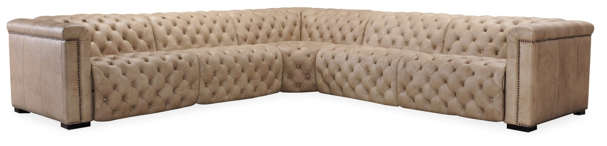 Savion Grandier 5-Piece Sectional with Power Recline & Power Headrest Recliners| Hooker