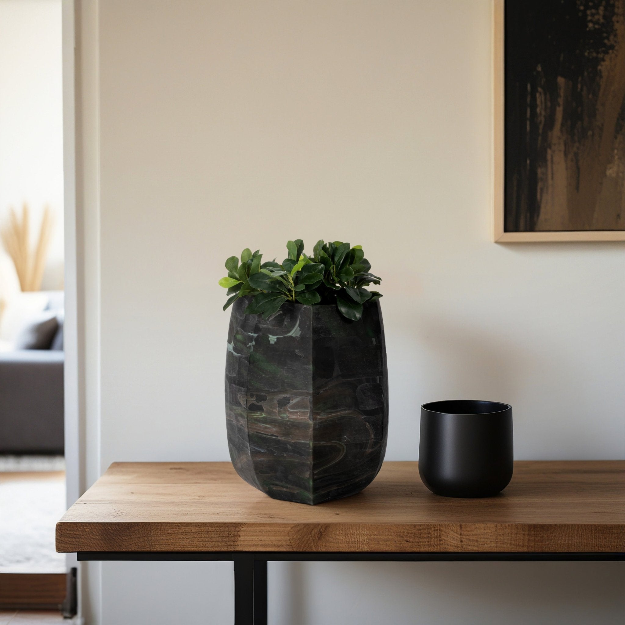 SAVU GREEN GLASS VASE Vases and Jars| Sagebrook Home