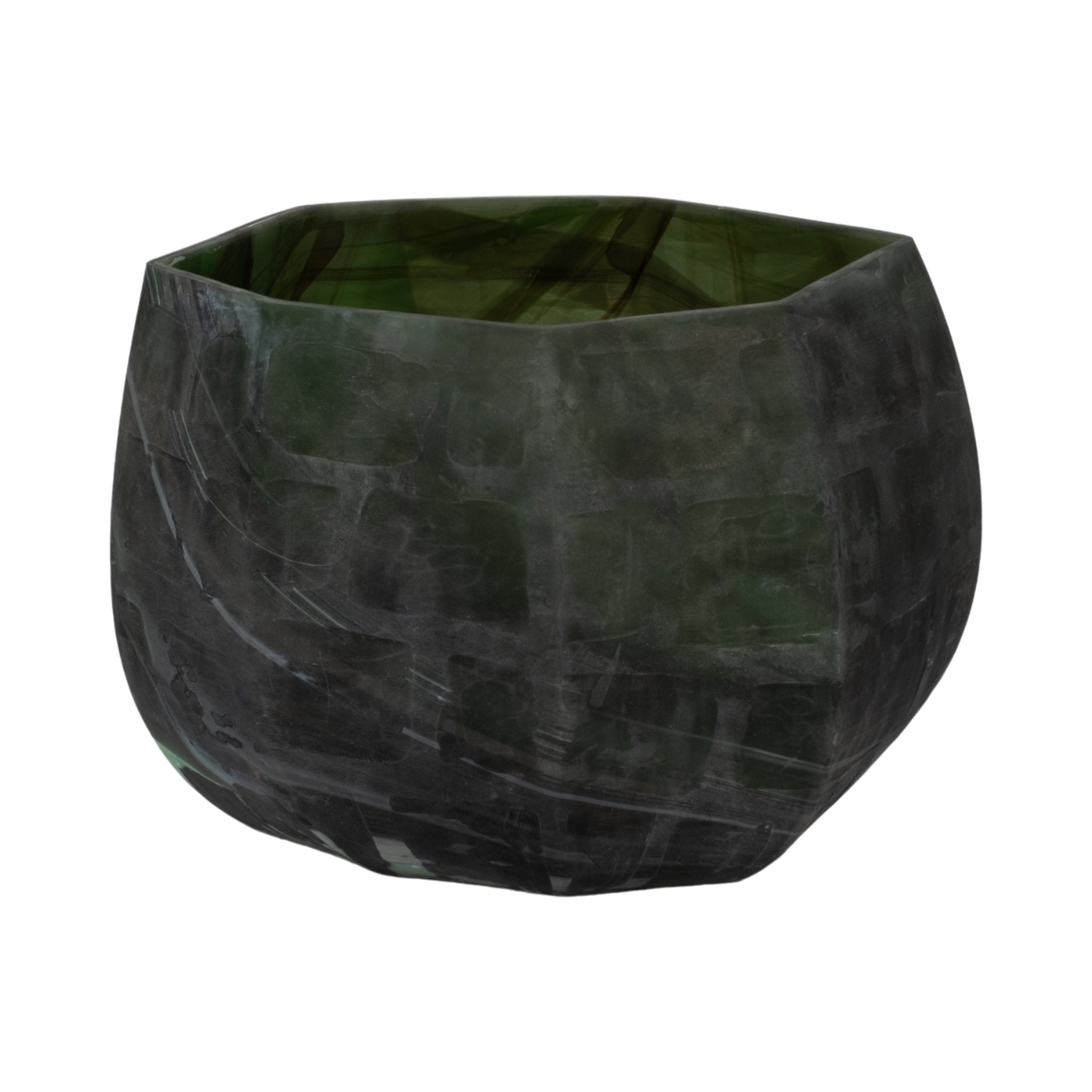 SAVU GREEN GLASS VASE Vases and Jars| Sagebrook Home